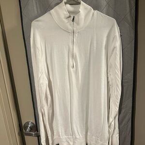 Brooks Brothers Men's White Zip-Up Sweater